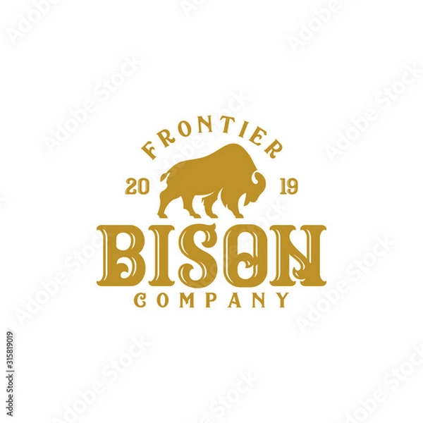 Fototapeta Bison Logo Emblem