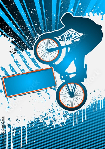 Fototapeta BMX cyclist poster template vector