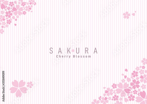 Obraz 桜　背景イラスト　SAKURA background 01