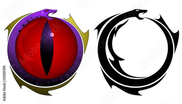 Obraz Snake eye tattoo