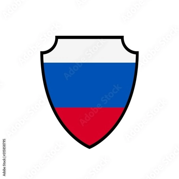 Fototapeta simple colorful shield vector logo and icon