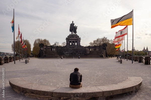 Obraz German Corner in Koblenz, Germany