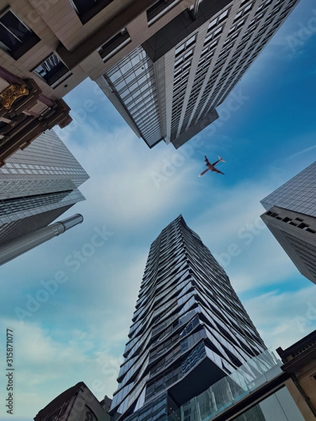 Fototapeta Niski kąt strzału nowoczesnej architektury z Australii, Sydney