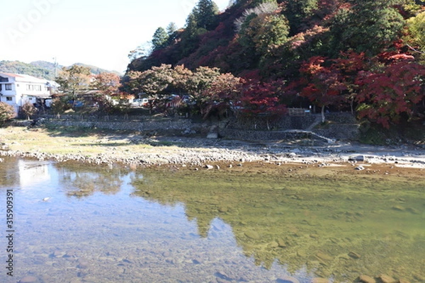 Fototapeta 愛知県　香嵐渓　街並み
