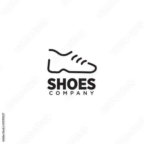 Obraz Man shoes logo design vector template