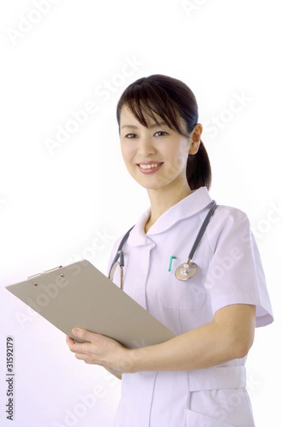 Fototapeta カルテを見る看護師