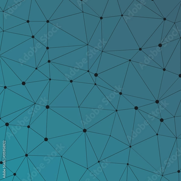 Obraz Abstract Low Polygon gradient Generative Art background illustration