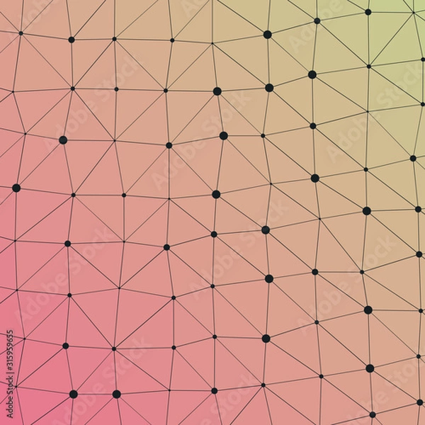 Fototapeta Abstract Low Polygon gradient Generative Art background illustration