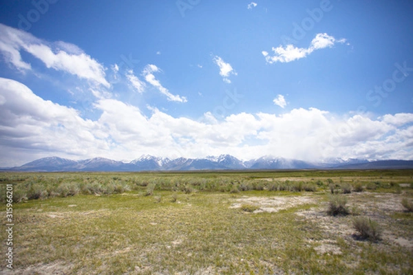 Obraz landscape with blue sky and clouds