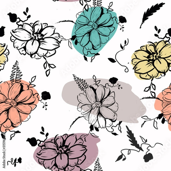 Obraz seamless floral pattern