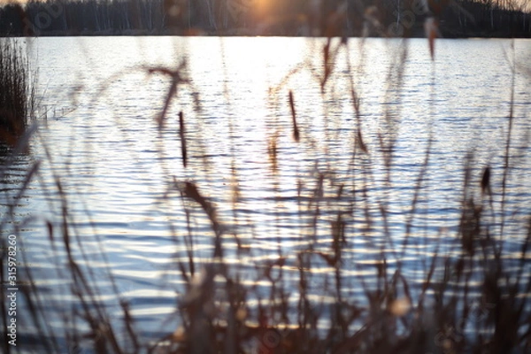 Obraz mit einem Sonnenuntergang