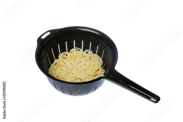 Obraz Black colander filled with spaghetti