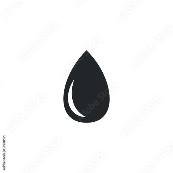 Fototapeta liquid drops icon template color editable. Oil drop, water drops symbol vector sign isolated on white background illustration for graphic and web design.