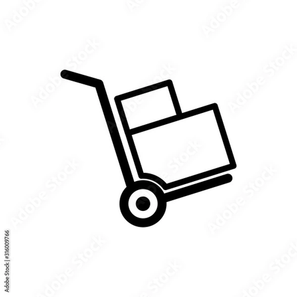 Obraz Handcart icon trendy