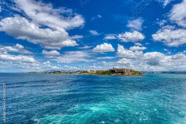 Fototapeta San Juan, Puerto Rico from the Ocean