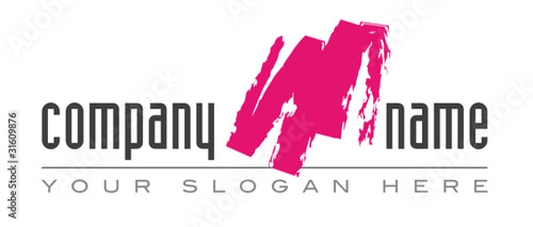 Obraz logo trazo magenta