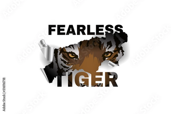 Obraz Tiger slogan vector