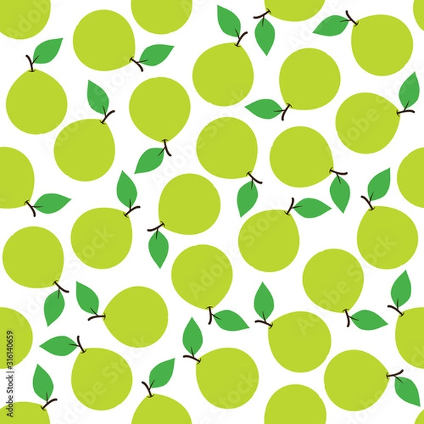 Fototapeta Guava Seamless Pattern Background Vector Design