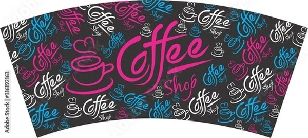 Obraz TEA COFFEE PAPER CUP BLANKS RAW MATERIAL DESIGN 