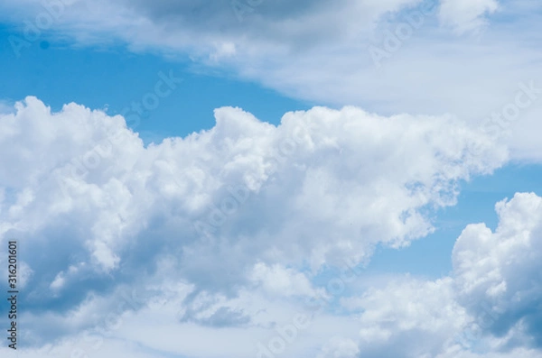 Fototapeta White clouds in blue sky.