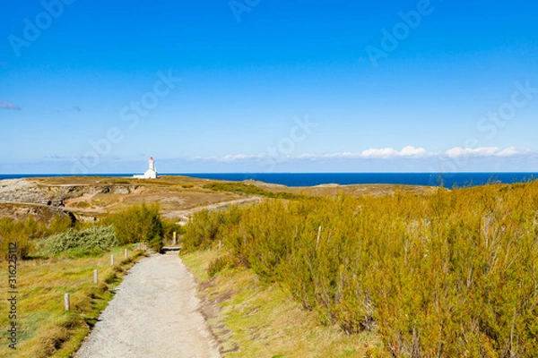 Fototapeta The lighthouse "Poulains" of the famous island Belle Ile en Mer in France