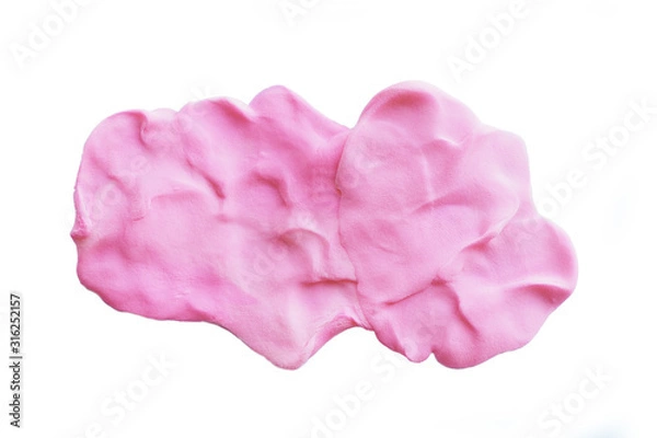 Obraz Pink cloud of pink air mass for sculpting. Plasticine. Isolate.