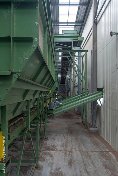 Obraz conveyor, peat substrate filling line