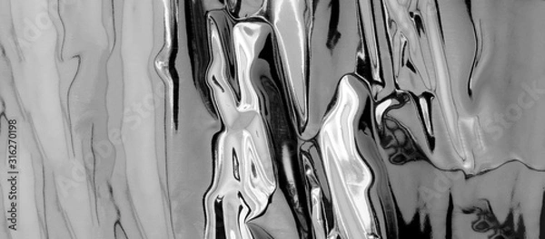 Fototapeta silver - mercury looking background with shinny reflection