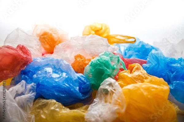 Obraz Colorful plastic bags pattern