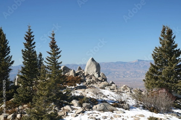 Fototapeta View of Jemez Mountains from Santa Fe, NM
