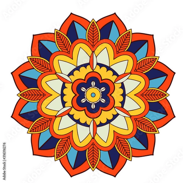 Fototapeta Mandala patterns on white background