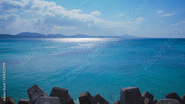 Obraz 海とテトラポット