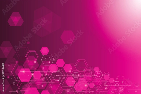 Fototapeta Hexagonal Medical background