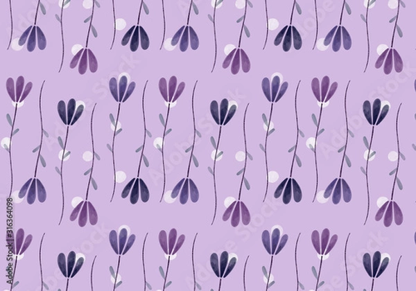 Fototapeta Watercolour Flower Pattern