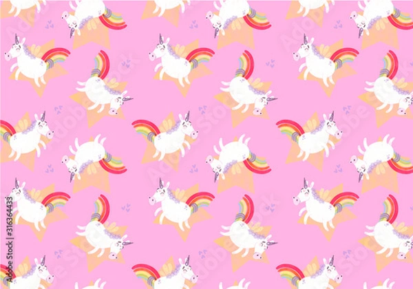 Obraz Unicorn Pattern Background