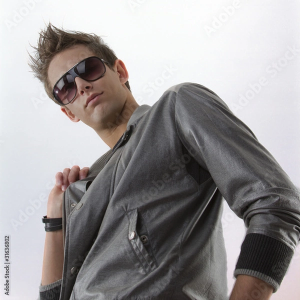 Obraz Cool guy with grey jacket