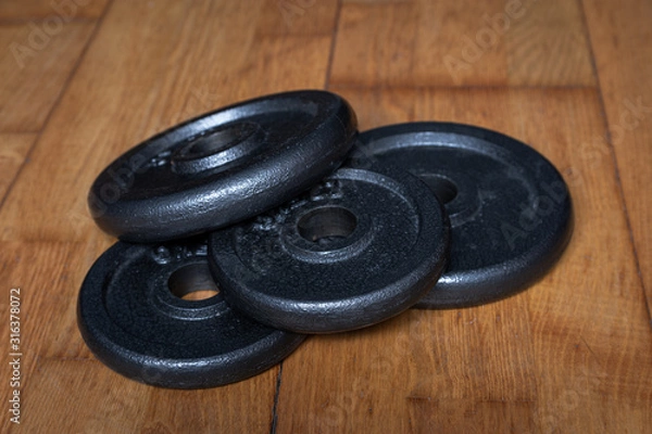 Obraz Dumbbell weight plates