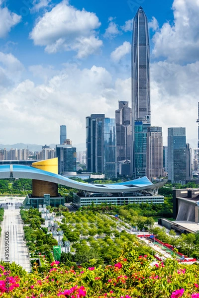 Obraz Śródmieście miasta w Shenzhen China