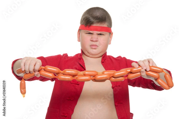 Obraz fat bad boy with sausage