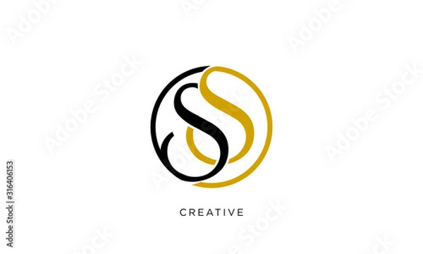 Obraz ss logo design vector icon luxury premium