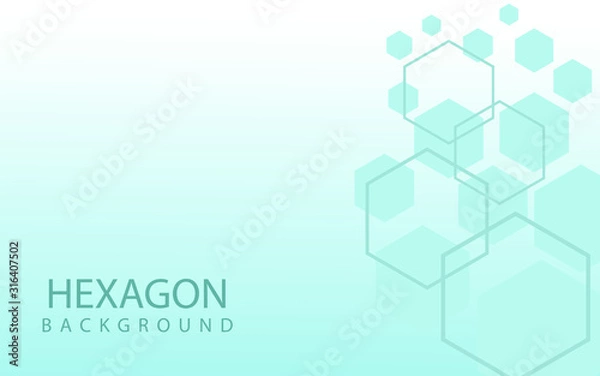 Fototapeta Hexagons Abstract Background With Geometric Shapes. Science, Technology and Medical Concept. Futuristic Background In Science Style. Graphic Hex Background For Your  Design. Vector Illustration