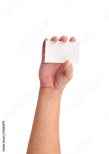 Fototapeta Hand and a card