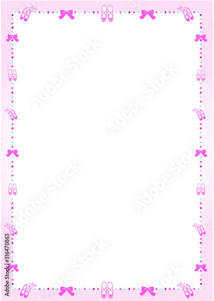 Obraz バレエ　バレリーナ　フレーム　背景