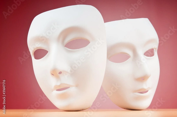 Fototapeta Masks with theatre concept