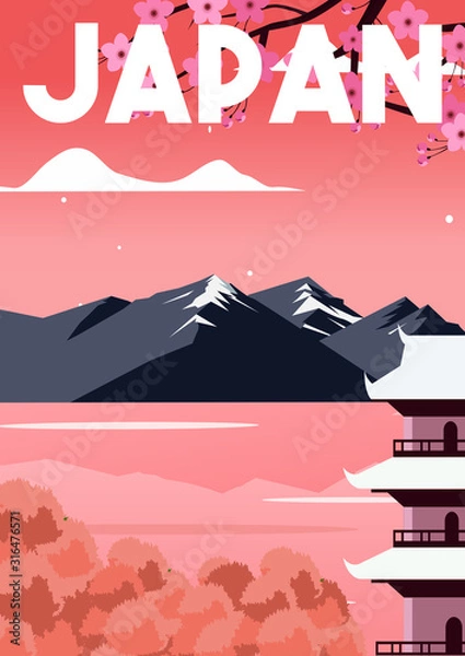 Fototapeta Japan Vector Illustration Background