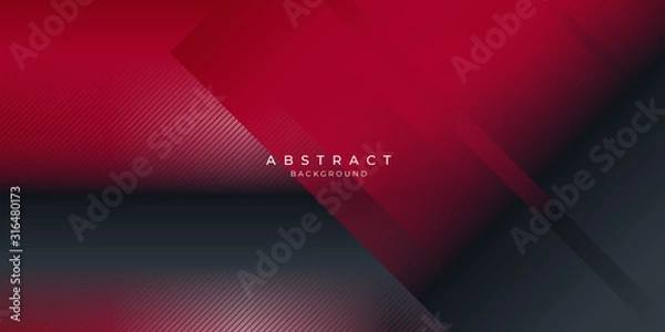 Fototapeta Abstract background red modern luxury futuristic technology vector illustration. Suit for presentation design of business, corporate, party, festive, seminar, and talks.