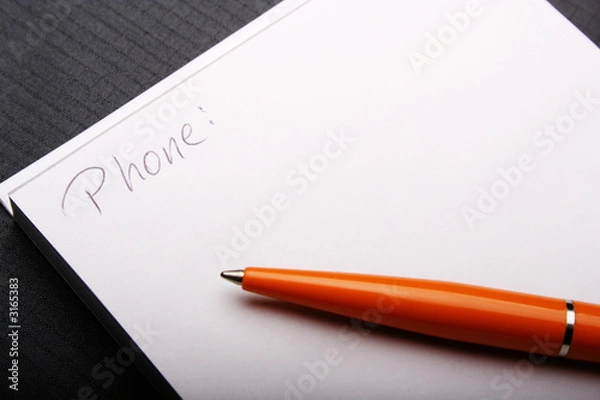 Fototapeta block mit stift