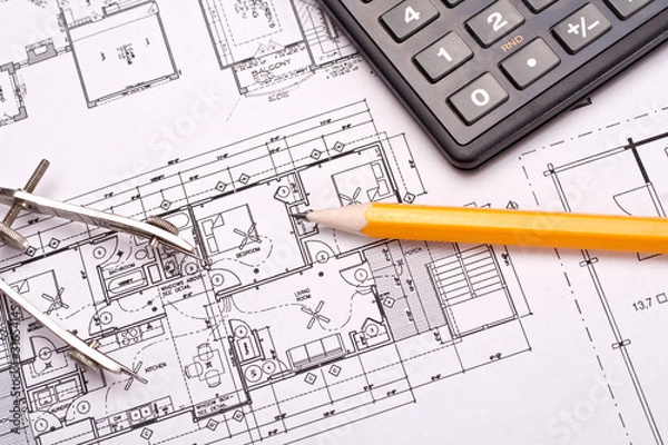 Obraz engineering and architecture drawings