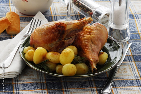 Obraz Muslos de pavo asado