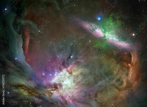 Fototapeta Nebula and galaxies in space. Abstract cosmos background